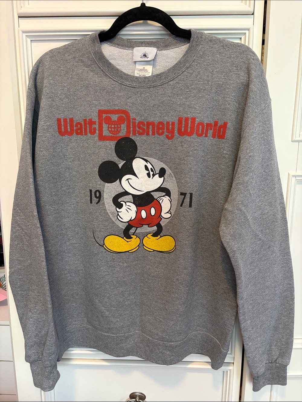 Disney Gray Mickey Mouse Crewneck Sweatshirt